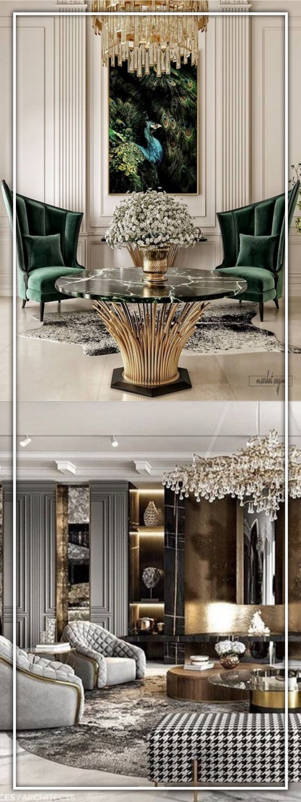 Design Interior Classic Elegance design interior Classic Elegance di Jakarta warna Putih Hitam Gold emas Silver lighting warm cool