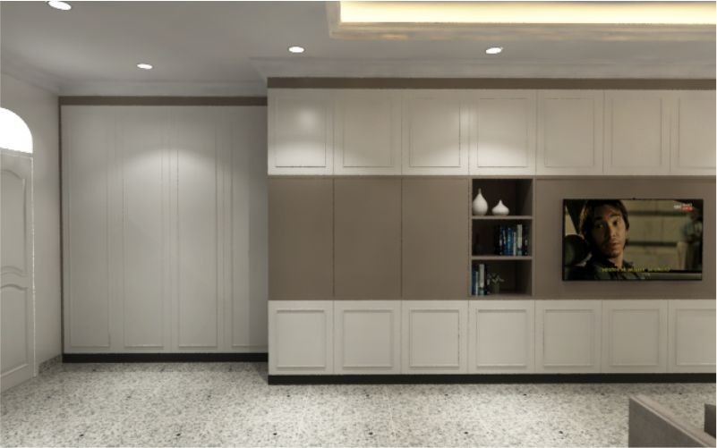 Pilihan Design Interior di Sentul Pilihan Design Interior Modern di Sentul - Bogor warna cream finishing duco tema warna bumi