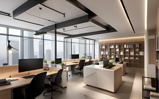 desain ruangan kantor minimalis cangkuang - bandung, design office interior minimalist cangkuang 0132a