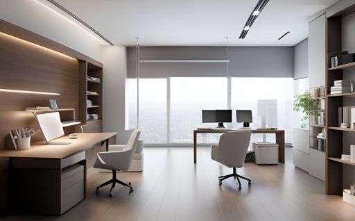 desain ruangan kantor minimalis margahayu - bandung, design minimalist office interior 0148a