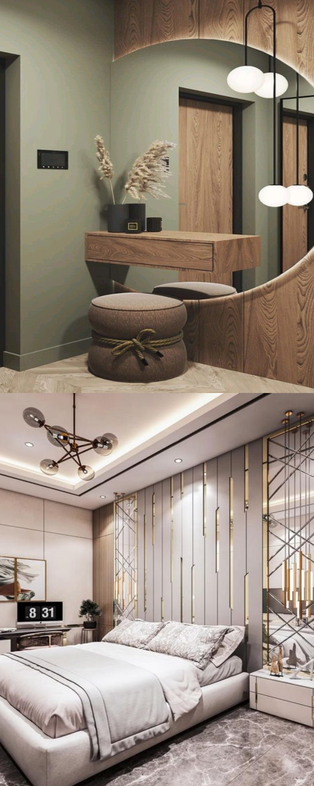 design interior bedroom modern luxury gold
