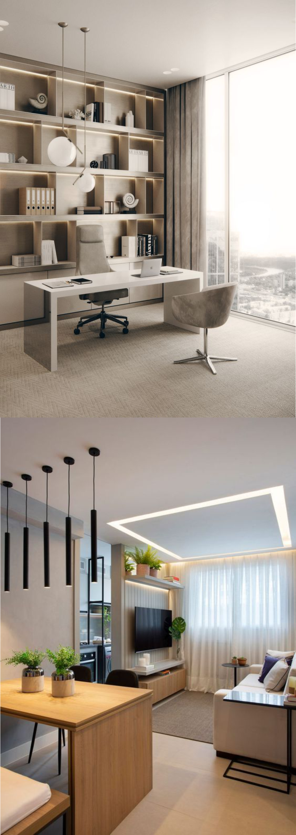 contoh referensi design interior living room ruang tamu minimalis modern di bogor